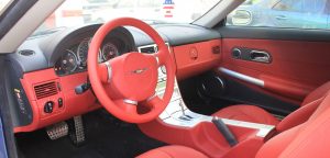 Soft Kaplama Soft Pro Chrysler crossfire color concept araç içi renk değişimi orijinal hakiki kırmızı deri dönüşüm 2