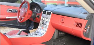 Soft Kaplama Soft Pro Chrysler crossfire color concept araç içi renk değişimi orijinal hakiki kırmızı deri dönüşüm 4