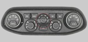 Ferrari-klima-kontrol-paneli-çerçeve-tuş-çizilme-soyulma-yenileme-soft-kaplama-restorasyon önce